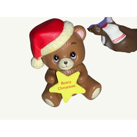 Small Ceramic Christmas Tree With Mice and Bear Figurines - Picture 3 of 11